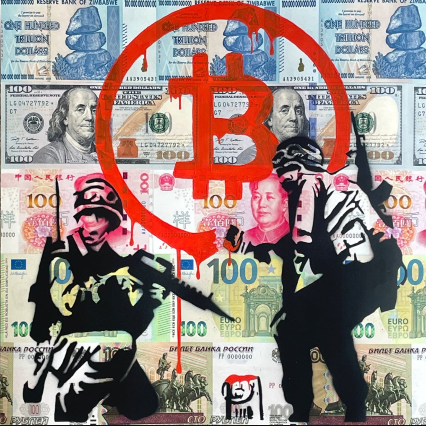 #12/21 Acrylic Paint Artwork "Make war unaffordable"