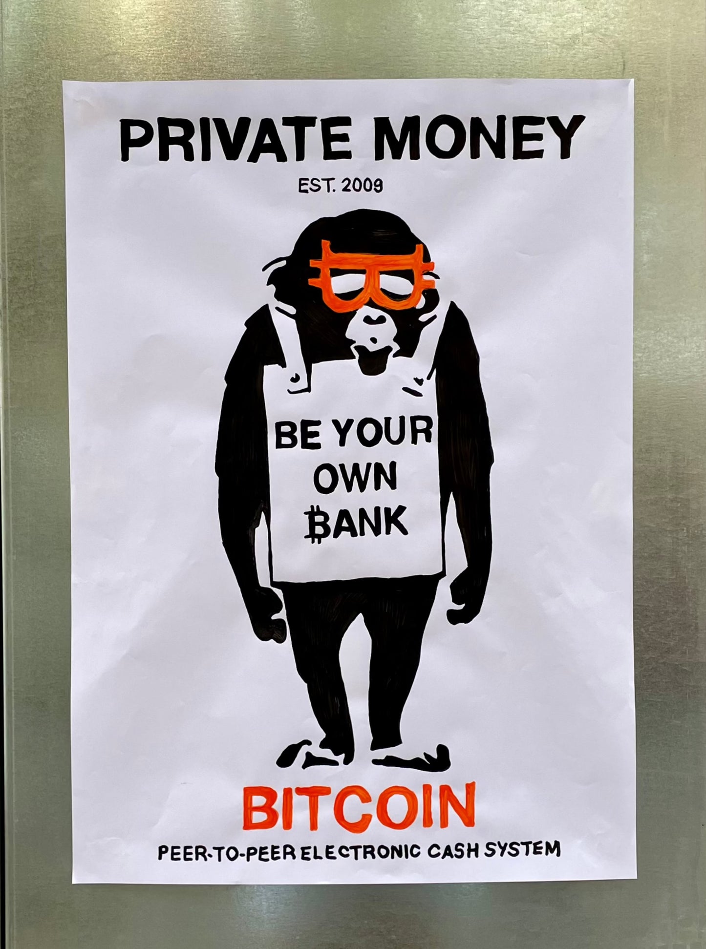 Acrylic Paint Poster A2 "Private Money"