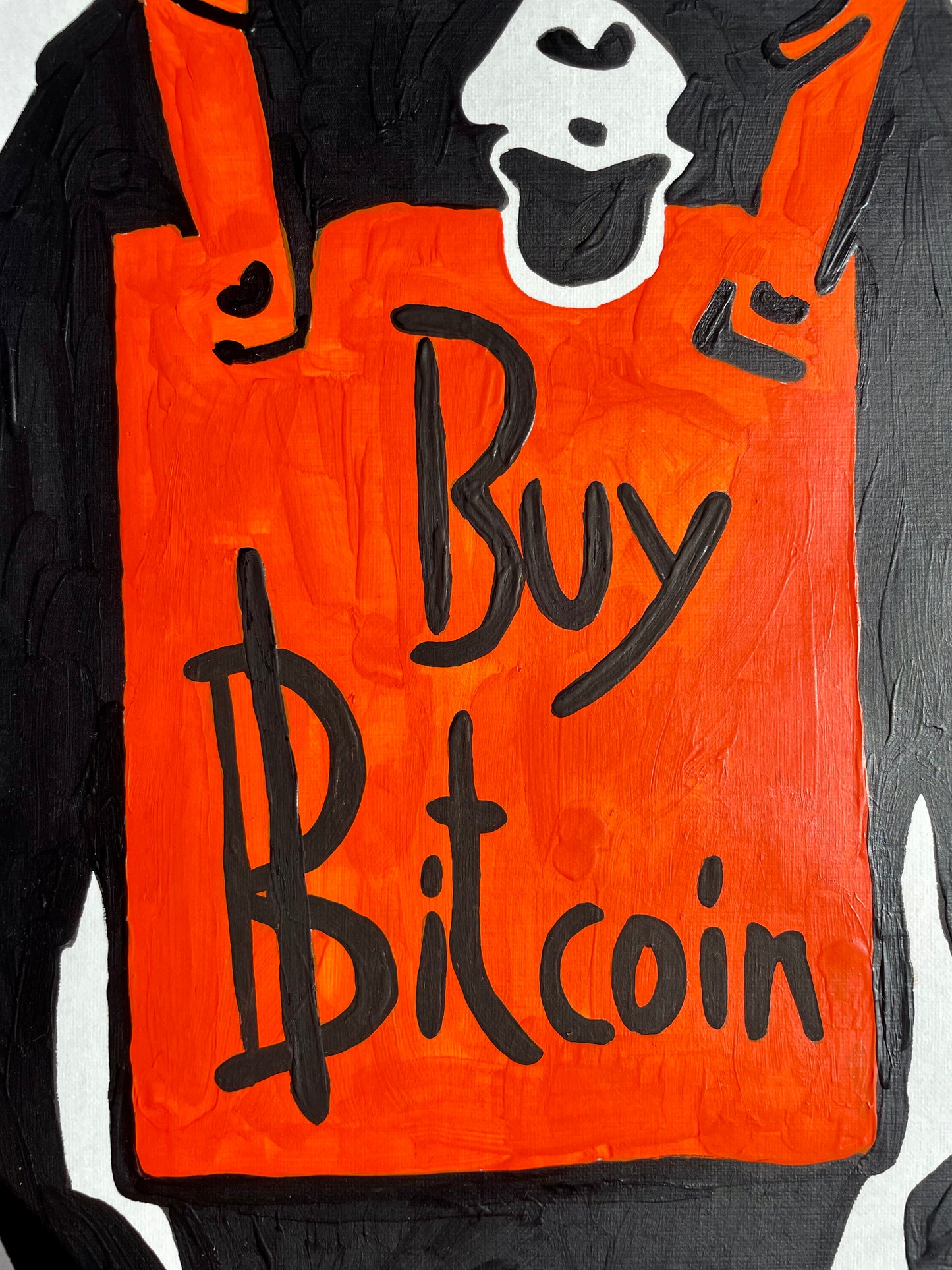 Acrylic Paint "Buy Bitcoin Monkey"