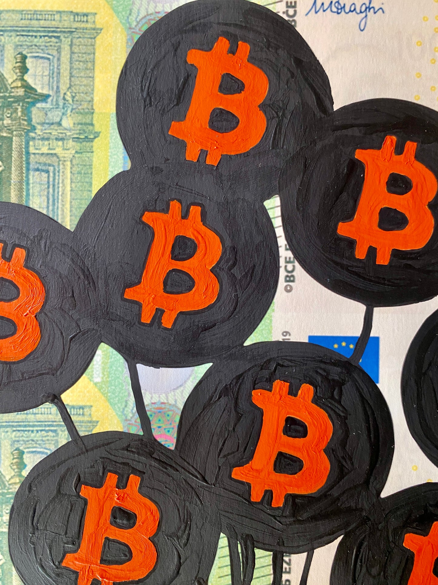 Acrylic Paint "Bitcoin is Borderless"