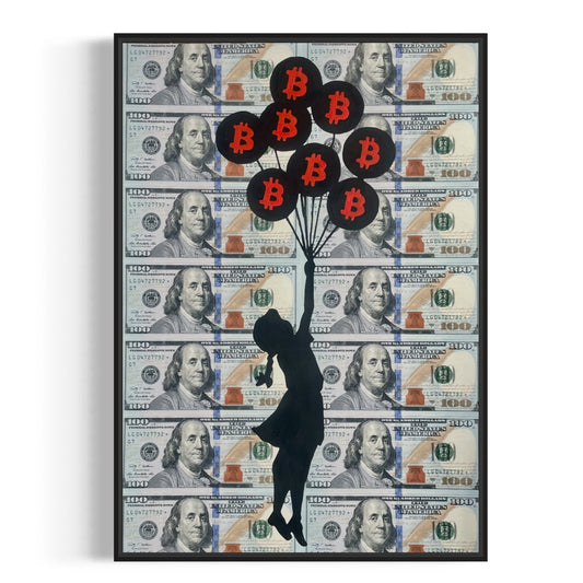 Acrylic Paint "Bitcoin Ballon Girl"
