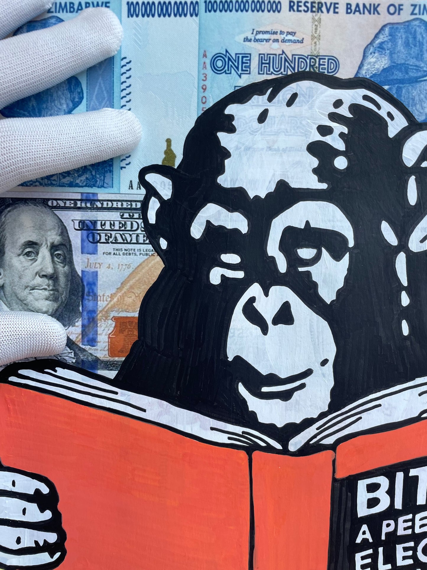 Acrylic Paint "Reading Monkey"