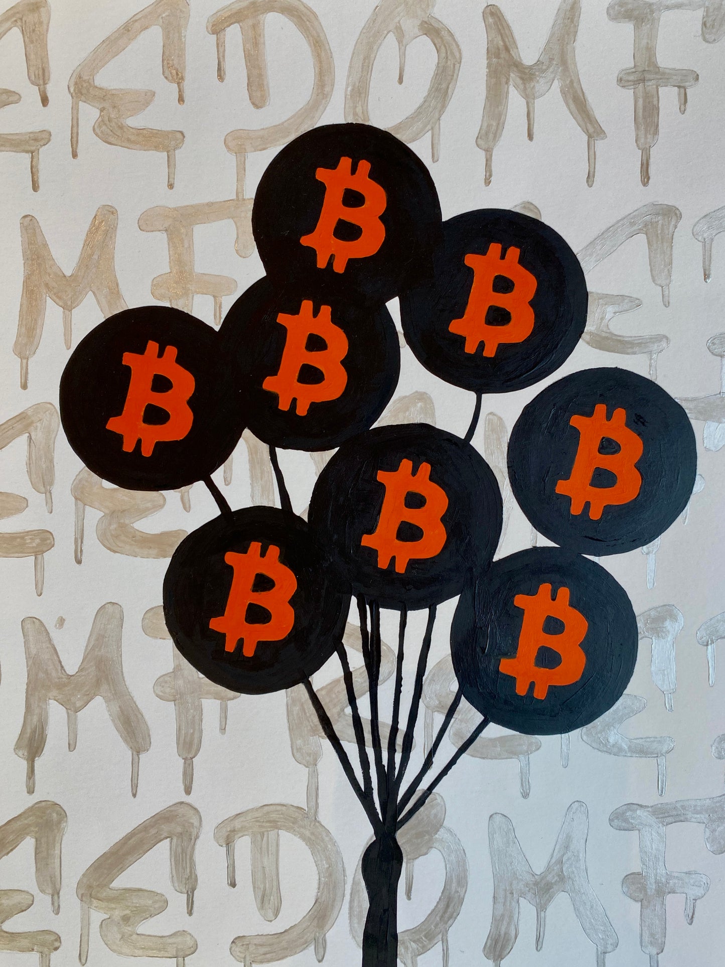 Acrylic Paint "Bitcoin is Freedom"